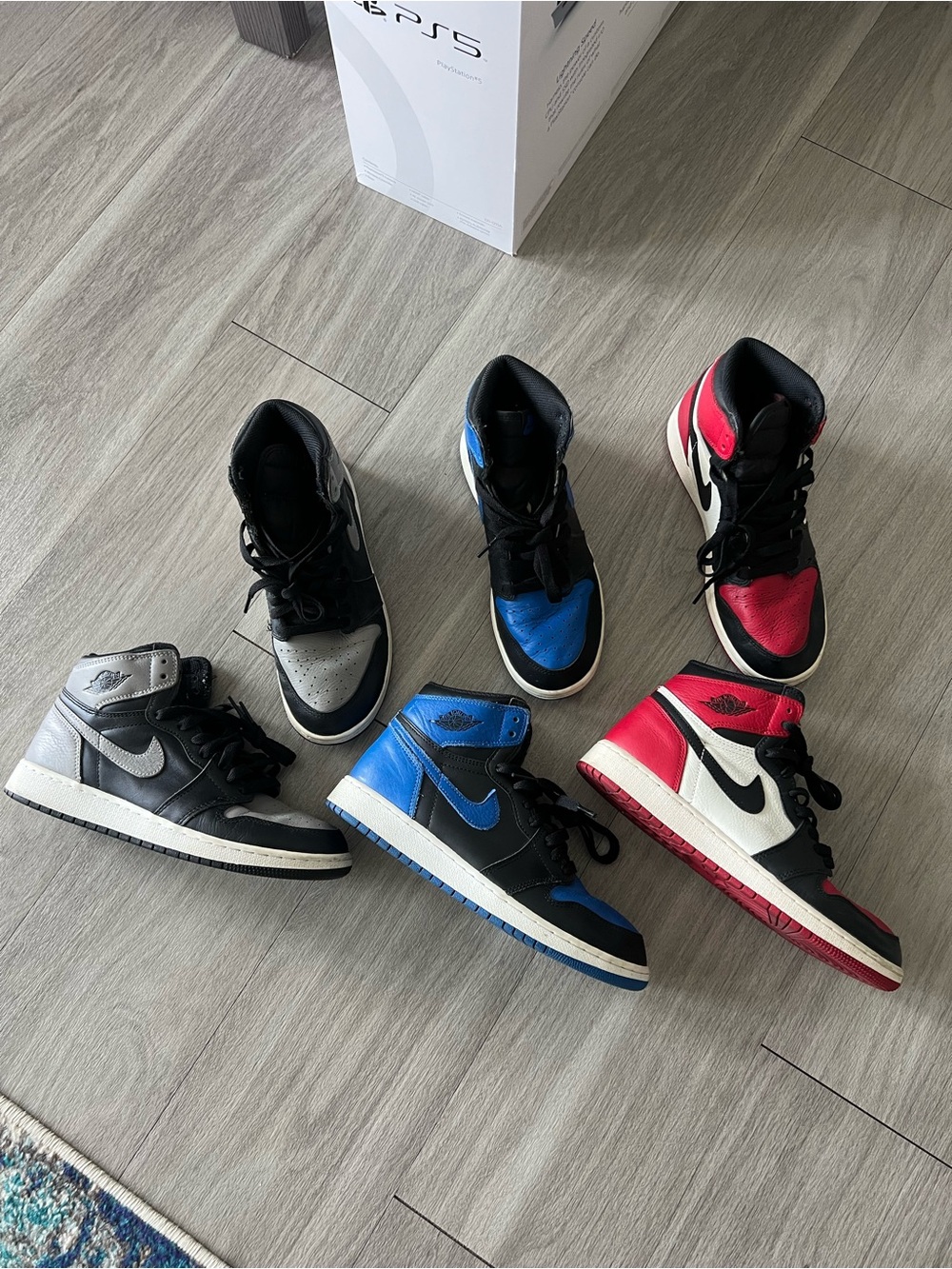 Air Jordan 1 Retro OG Bundle 
Bred 
Royal
Shadow
